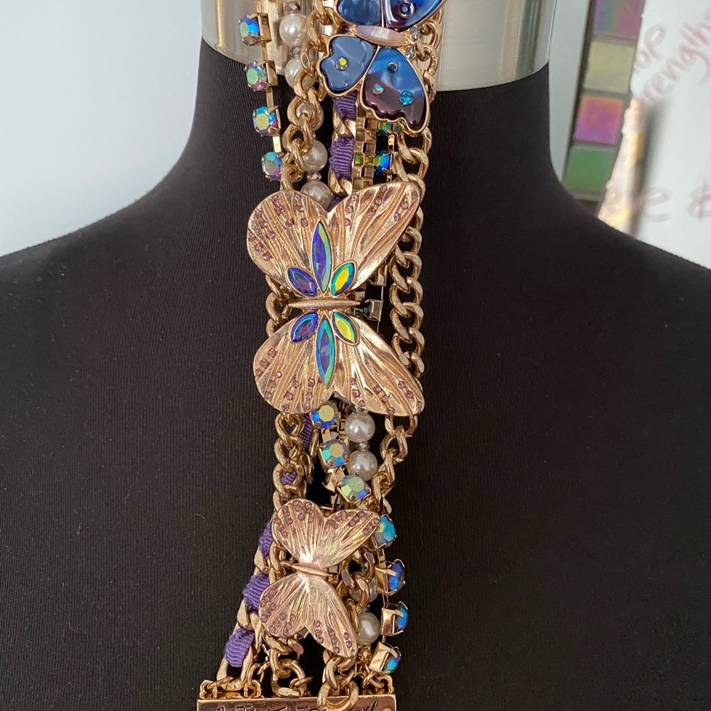 BETSY JOHNSON multi-strand 🦋 BRACELET magnetic clasp!
